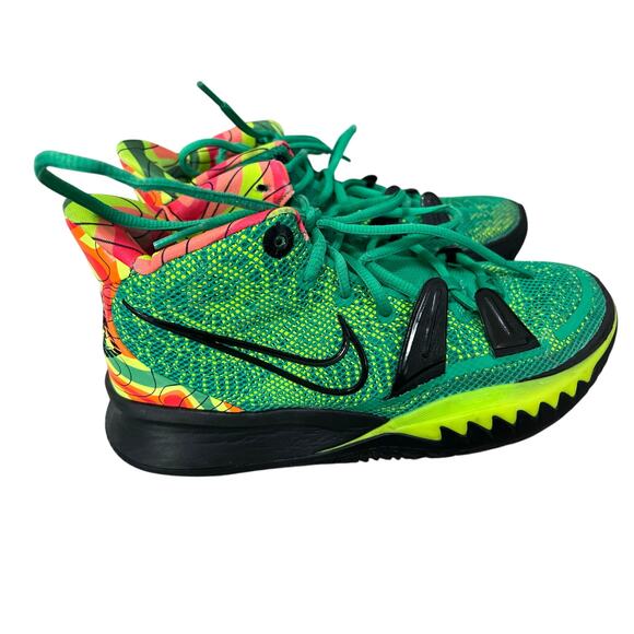 Nike Kyrie 7 Weatherman Stadium Green Volt Lace Up Sneakers Mens sz 7 - Picture 1 of 8